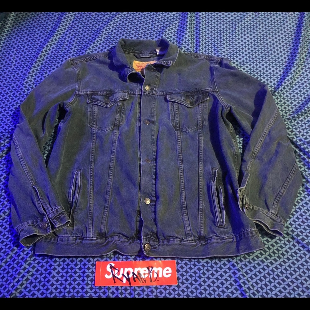 Levi 72334 Denim Jean Jacket Blue indigo Black